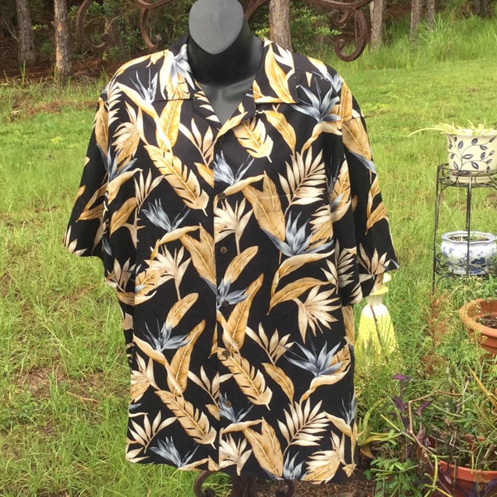 🌴NWOT Jos.A.Bank Mens Unisex Hawaiian Style Sz Med 100% Silk Shirt Must Have🌴